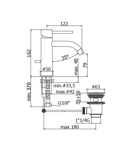 Miscelatore gruppo lavabo PAFFONI LIG071KCR serie LIGHT Miscelatore gruppo lavabo PAFFONI LIG071KCR serie LIGHT