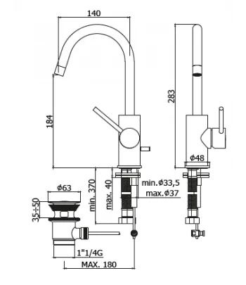 Miscelatore gruppo lavabo PAFFONI LIG078CR serie LIGHT