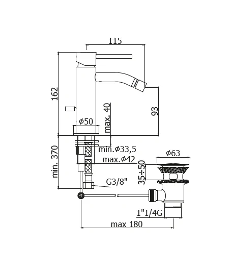 Miscelatore gruppo bidet PAFFONI LIG131KCR serie LIGHT Miscelatore gruppo bidet PAFFONI LIG131KCR serie LIGHT