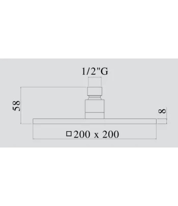 Soffione doccia PAFFONI ZSOF075NO serie SYNCRO Quadro