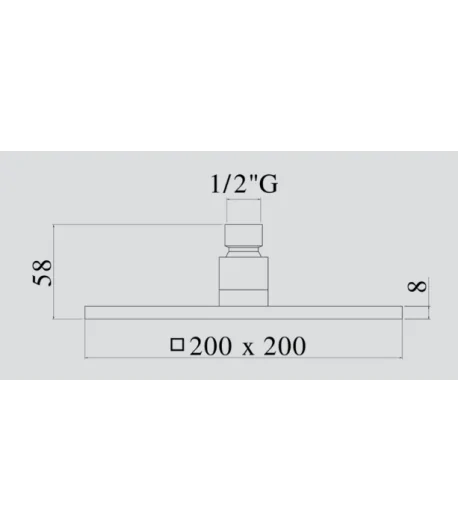 Soffione doccia PAFFONI ZSOF075NO serie SYNCRO Quadro