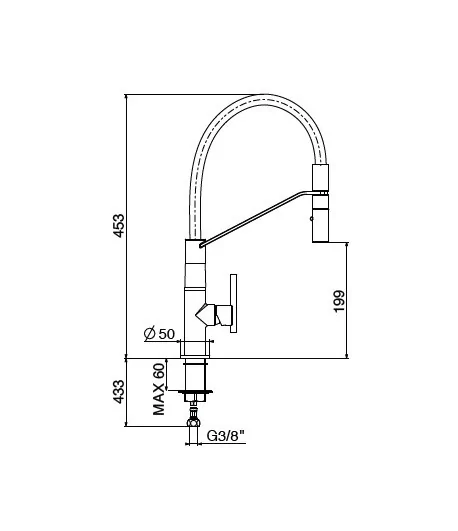Miscelatore lavello 0715/PCC0 serie LINEA 34 GATTONI