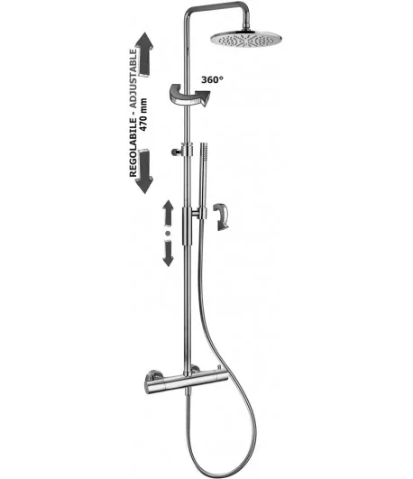 Colonna doccia PAFFONI ZCOL646LIQCR serie BIRILLO